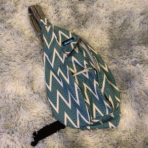 Teal and White Kavu Bag